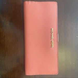Michael Kors Jet Set Flat Slim Bifold Saffiano Wallet